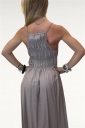 abito lungo smanicato rippled